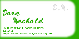 dora machold business card
